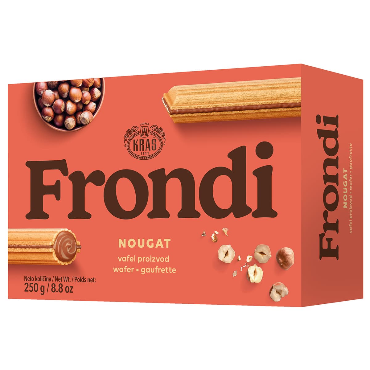 Kraš Frondi vafl nougat, kakao 250 g Akcija u trgovini 365 Market