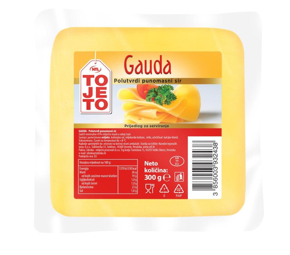 ToJeTo Sir Gouda 300 g Akcija u trgovini Gavranović