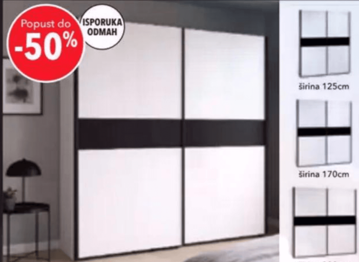 Ormar SOLEI 170x195x60cm Akcija u trgovini Harvey Norman