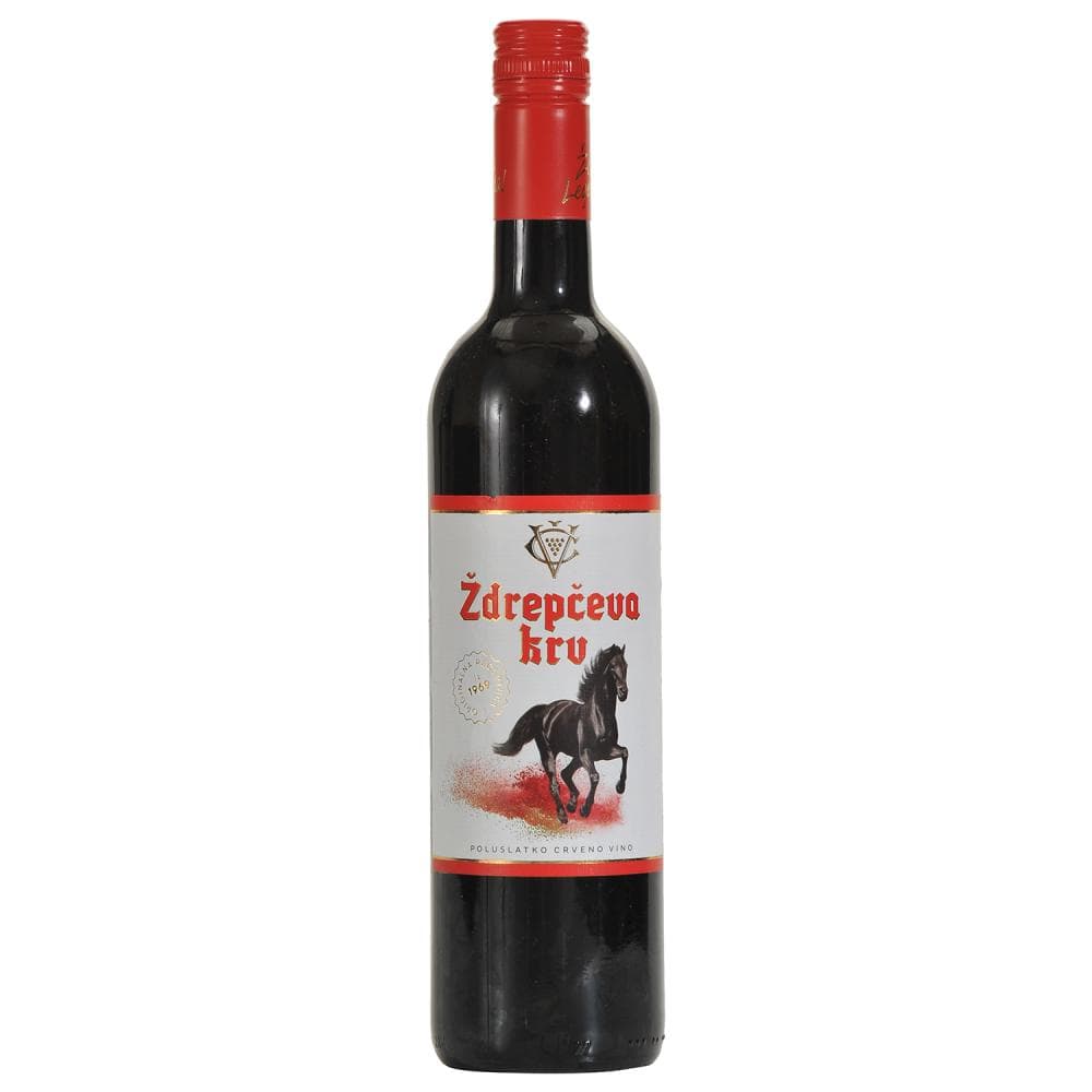 Ždrepčeva Krv crno vino 0,75L Vinarija Čoka Akcija u trgovini Konzum