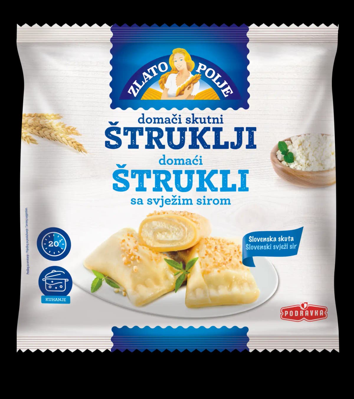 Zlato Polje domaći štrukli sa sirom 1,2 kg Akcija u trgovini KTC