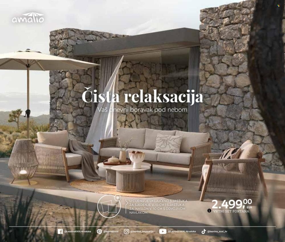 Vrtni set Fortana amalio Akcija u trgovini Lesnina