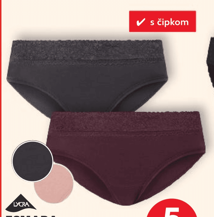 Esmara ženske hipster gaćice 5 kom Akcija u trgovini Kaufland