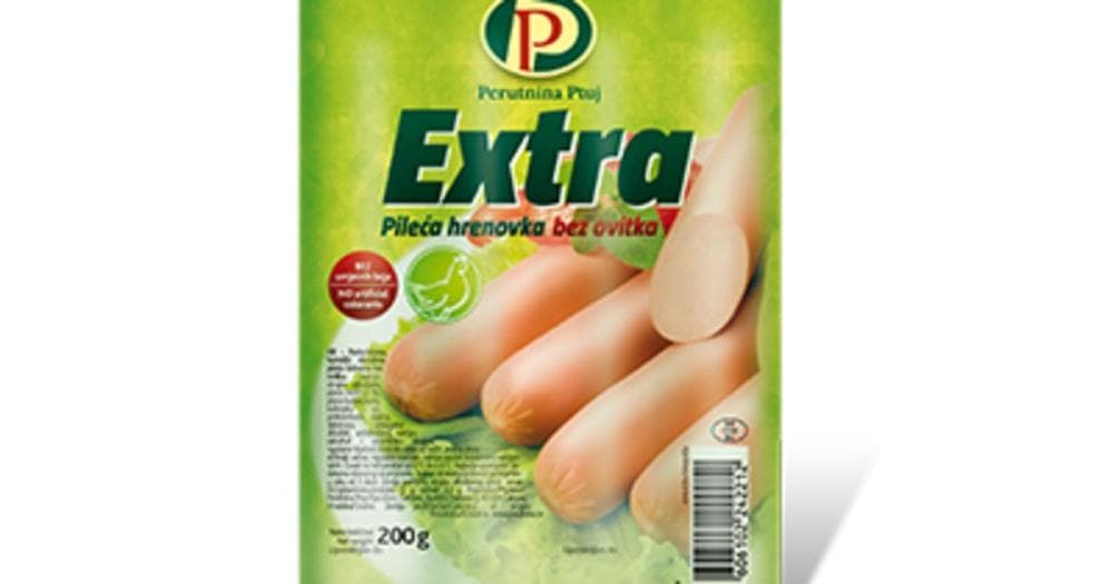 Perutnina Ptuj Hrenovke Extra pileće 100 g Akcija u trgovini Kaufland
