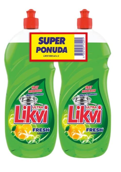 Likvi deterdžent za pranje posuđa 2 x 900 ml Akcija u trgovini Trgovina Krk