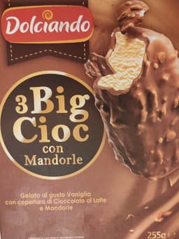 Sladoled Big Cioc s bademima i mliječnom/bijelom čokoladom
