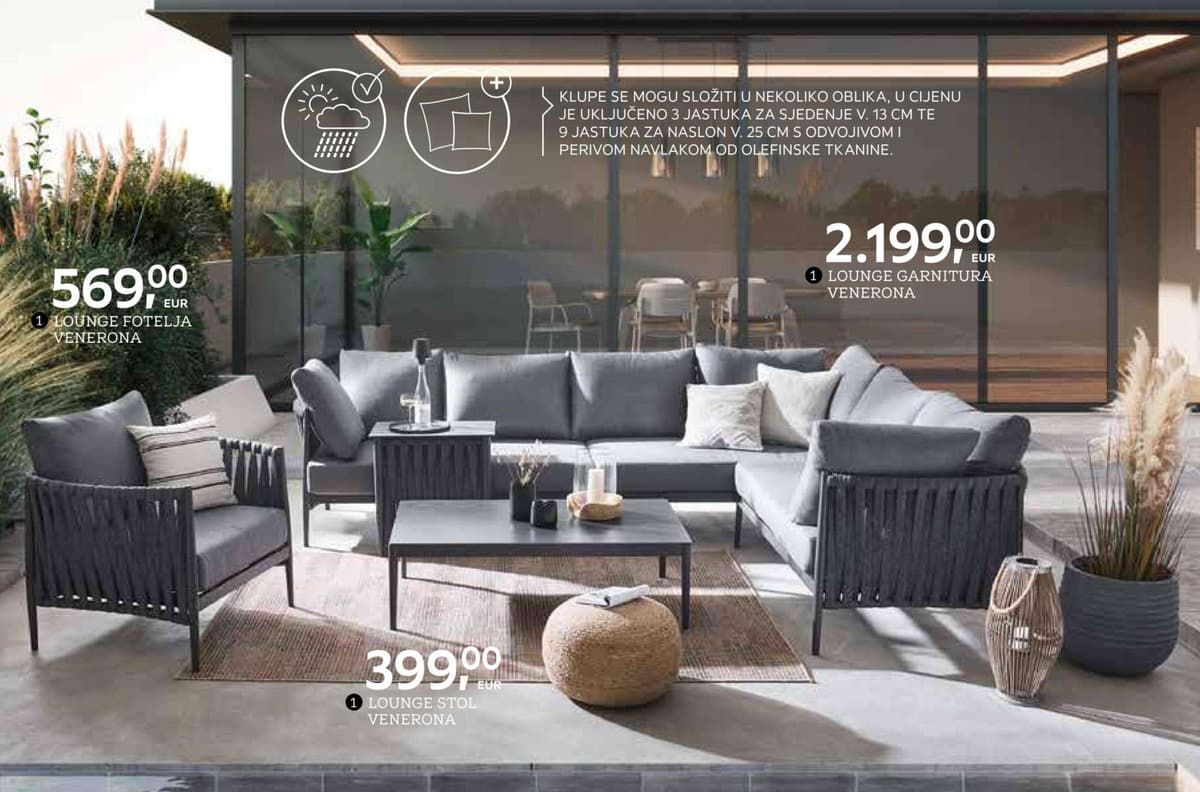 Lounge garnitura Venerona amalio Akcija u trgovini Lesnina