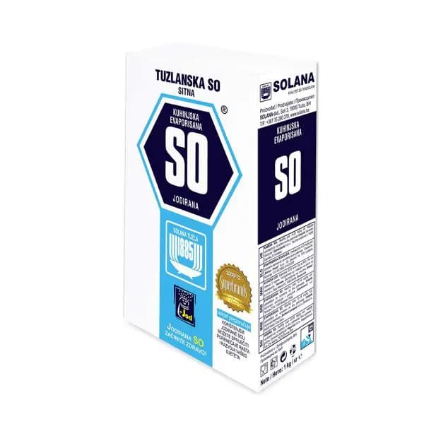 Tuzlanska sitna kuhinjska sol 1 kg Akcija u trgovini Boso