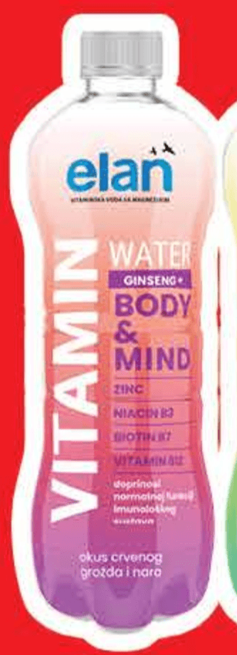 Elan vitaminska voda 0,55 l Akcija u trgovini Plodine