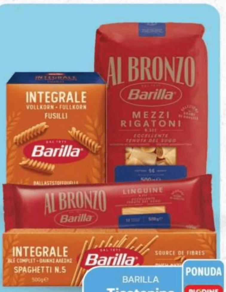 Barilla Tjestenina al bronzo 500 g Akcija u trgovini Plodine