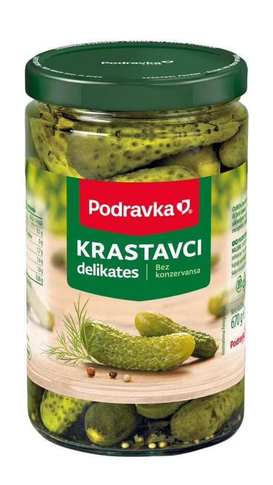 Krastavci Delikates 670 g Podravka Akcija u trgovini Spar