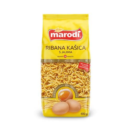 Marodi Ribana kašica s jajima / Rezanci valoviti s jajima 400 g Akcija u trgovini Gavranović