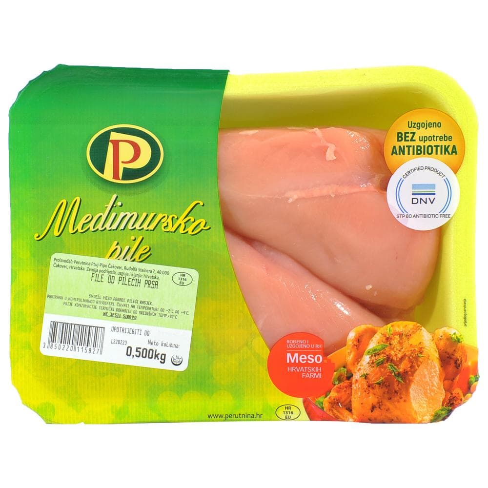 Pileći file 500g Perutnina Ptuj-Pipo Akcija u trgovini Konzum