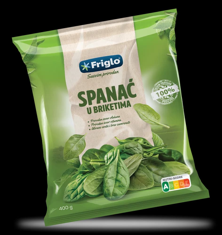 Špinat u briketima 400 g FRIGLO Akcija u trgovini Pivac