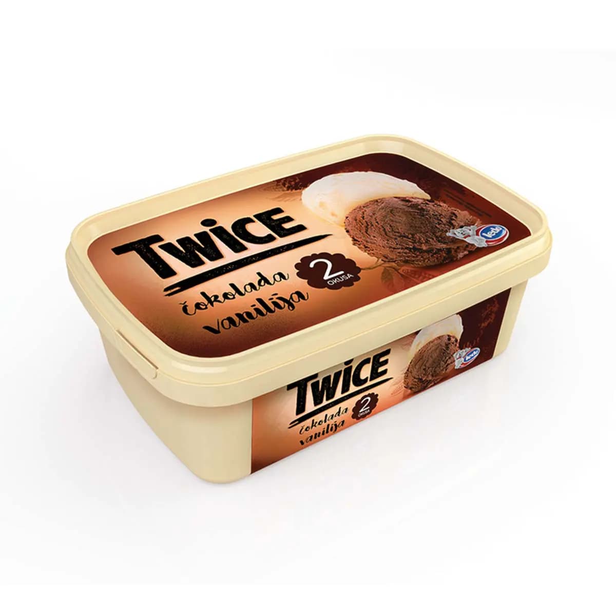 Ledo Twice čokolada/vanilija 1000ml Akcija u trgovini Vrutak