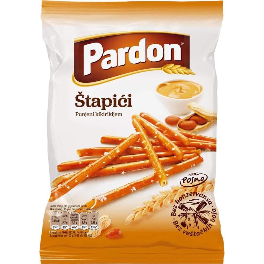 Pardon Mb štapići punjeni kikirikijem 100 g Akcija u trgovini Pivac