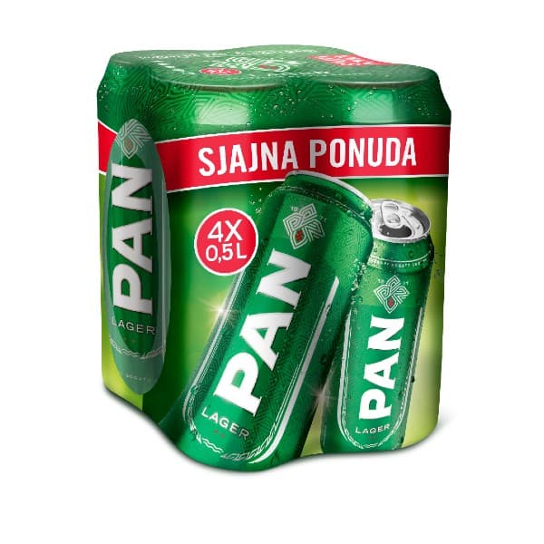 Pivo Pan 4 x 0,5 I Akcija u trgovini KTC