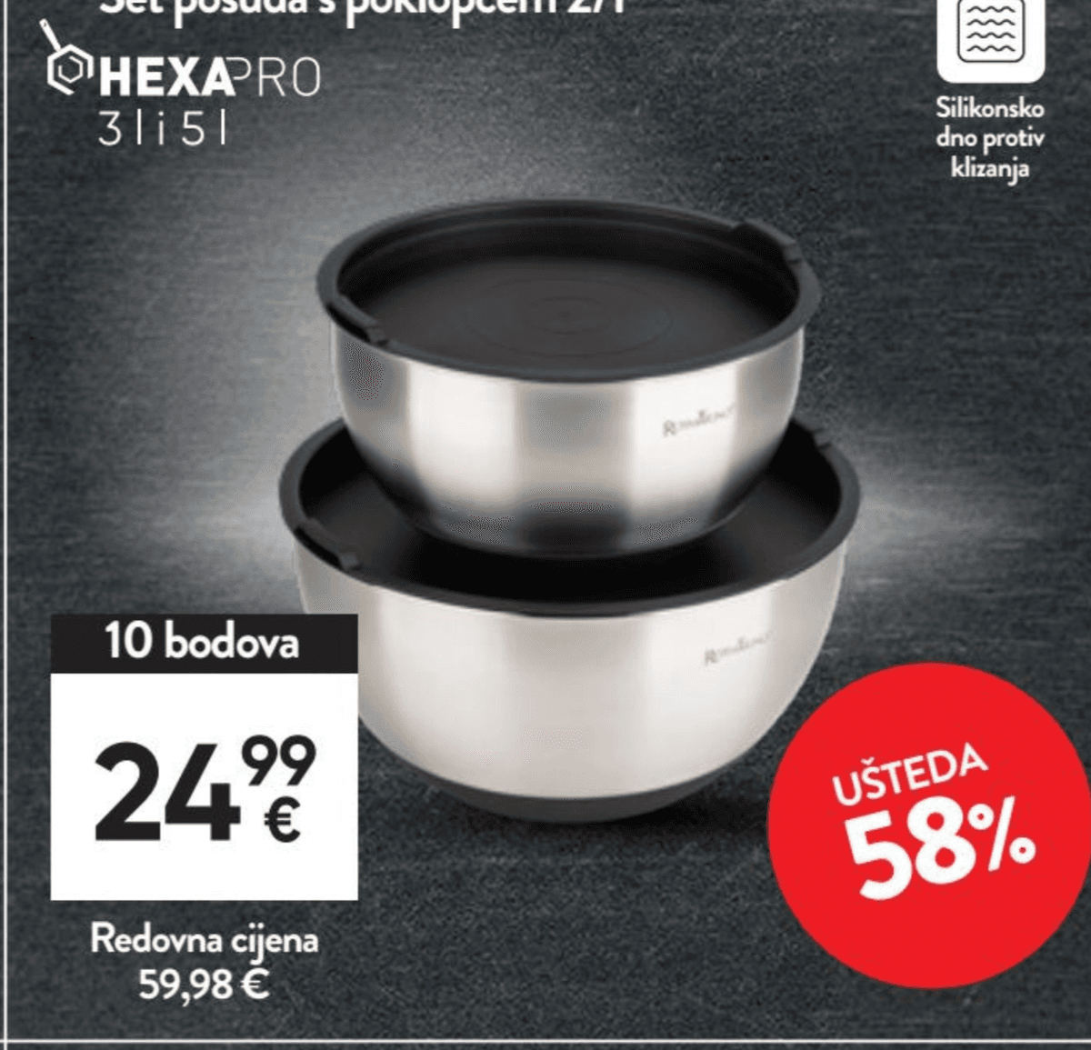 Tava Hexa Pro 2.0 keramika 24 cm Akcija u trgovini Spar