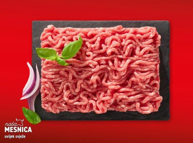 Svježe mljeveno miješano meso XXL 1 kg Naša mesnica Akcija u trgovini Lidl