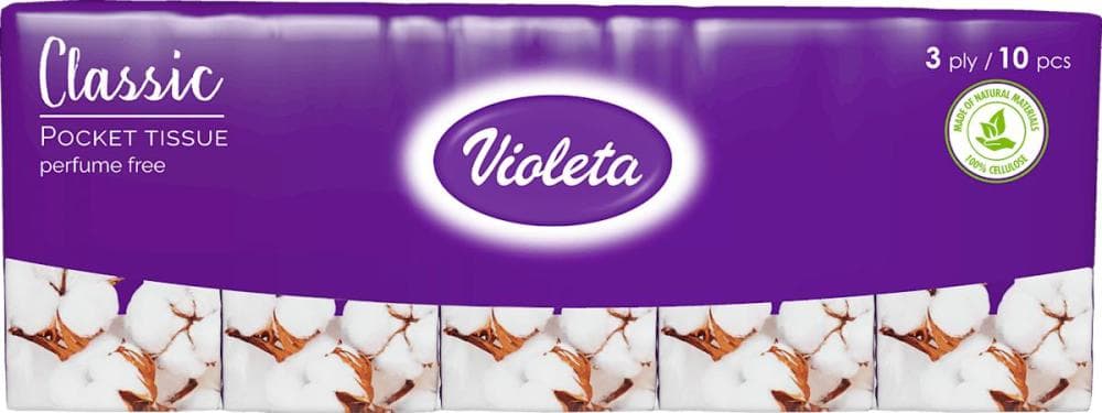 Violeta papirnate maramice 1 pak, 10 kom Akcija u trgovini Tommy