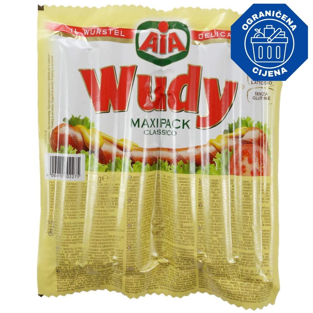 Wudy hrenovke 1000 g Akcija u trgovini Plodine