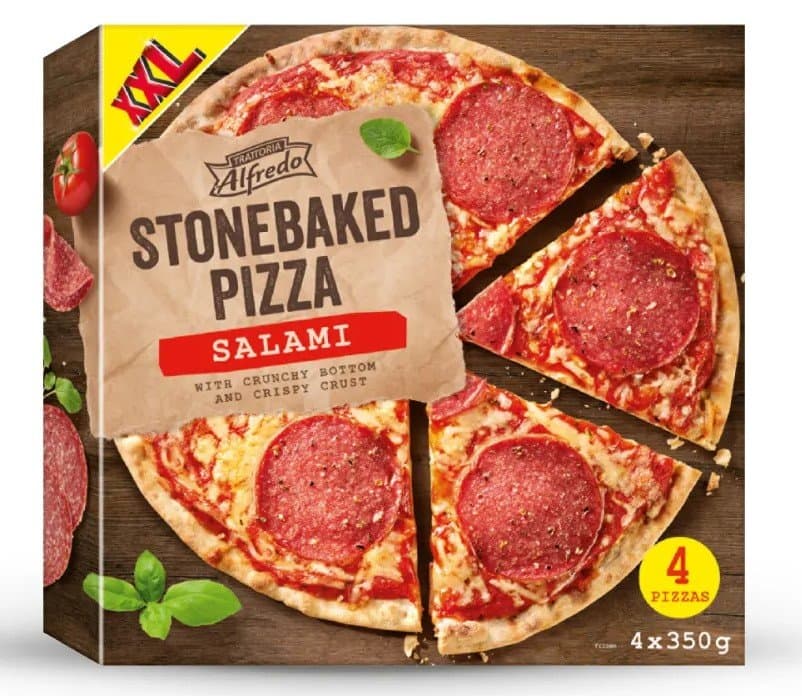 Trattoria Alfredo pizza sa salamom 350 g Akcija u trgovini Lidl