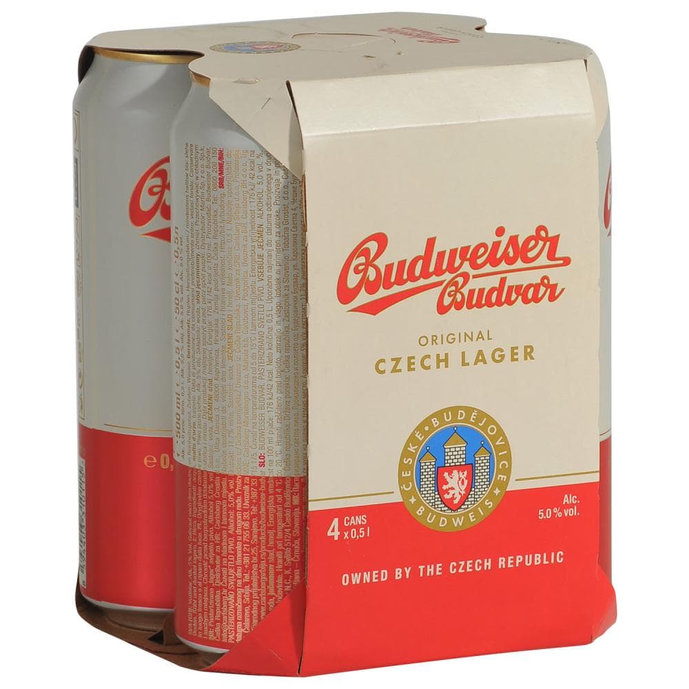 Budweiser pivo 4x0,5l Akcija u trgovini Konzum