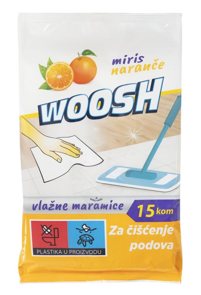 Woosh NTL Vlažne maramice za pod 1 pak, 15 kom Akcija u trgovini 365 Market