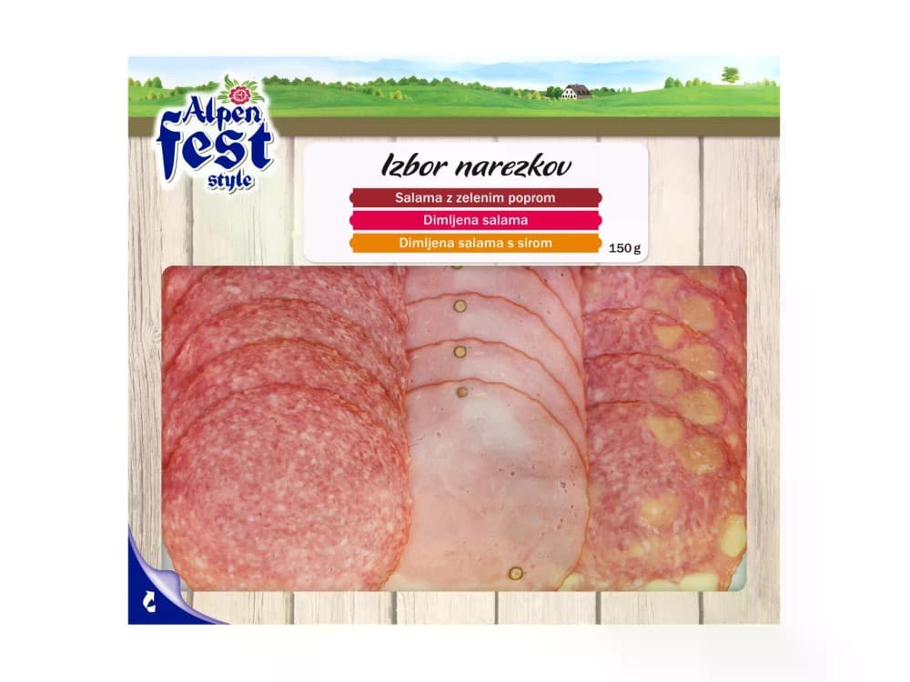 Alpenfest seljačka ili planinska salama 100 g Akcija u trgovini Lidl