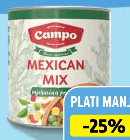Campo Mexican mix 300 g Akcija u trgovini Plodine