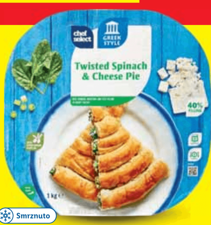 Chef Select pita od sira i špinata 1 kg Akcija u trgovini Lidl