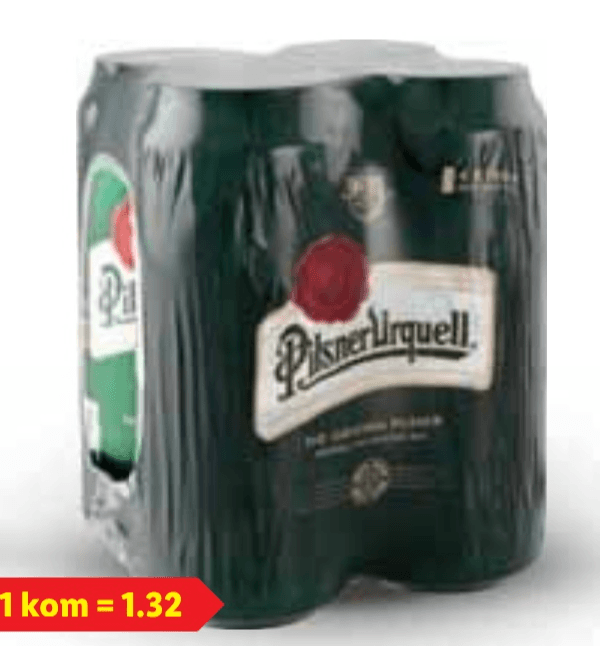 Pilsner Urquell svijetlo pivo 4 x 0.5 l Akcija u trgovini Lidl