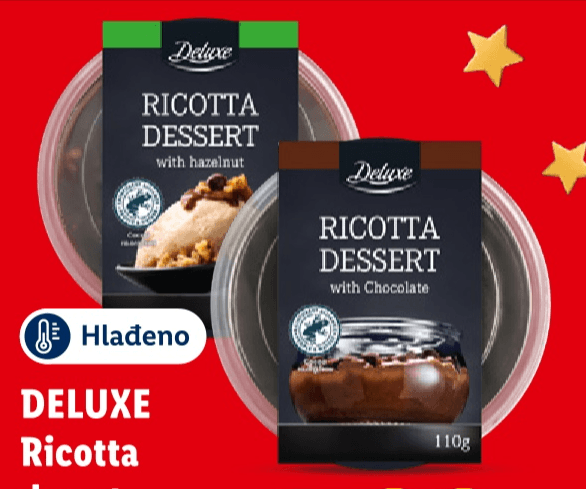 Deluxe Ricotta desert 110 g Akcija u trgovini Lidl