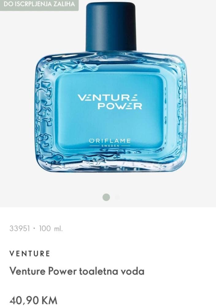 Venture Power toaletna voda 100 ml Akcija u trgovini Oriflame