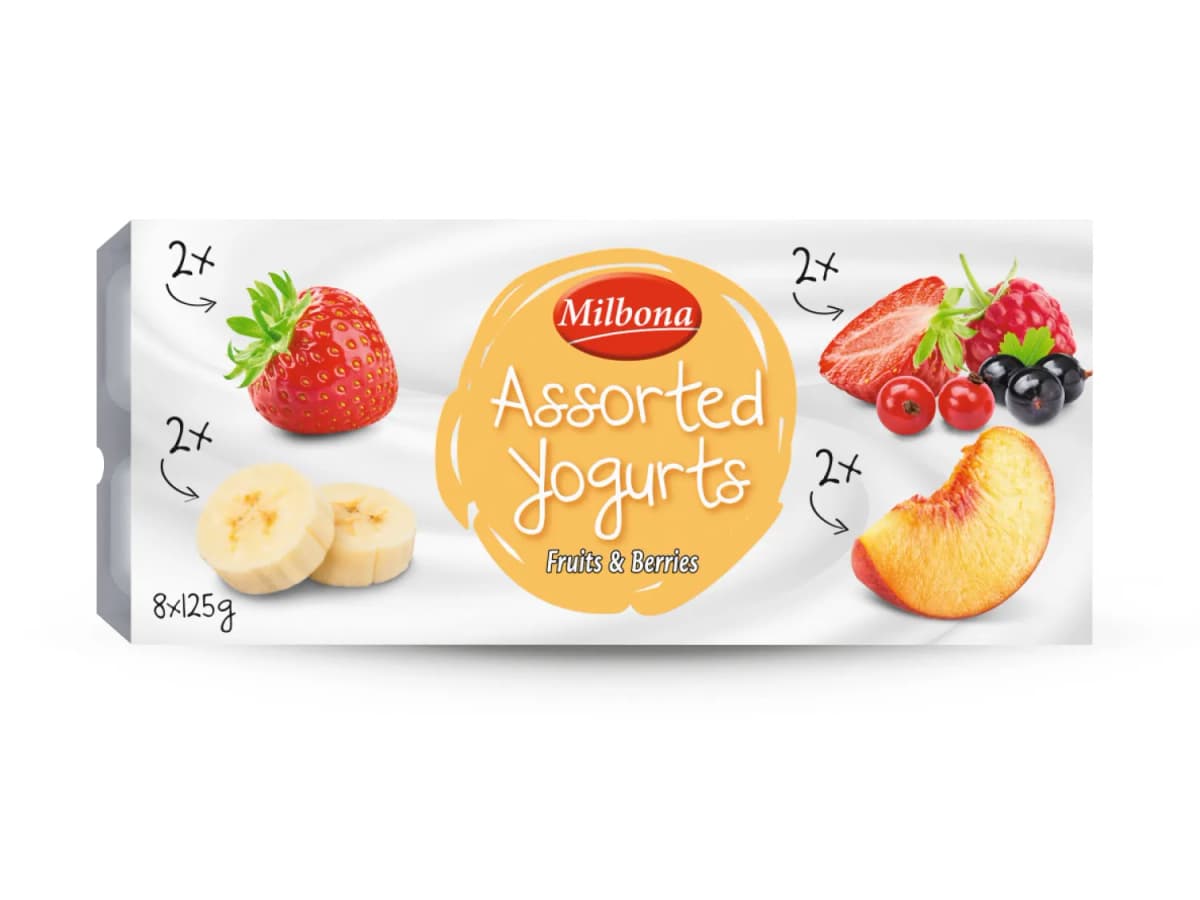 Milbona Voćni jogurt 8 x 125 g Akcija u trgovini Lidl