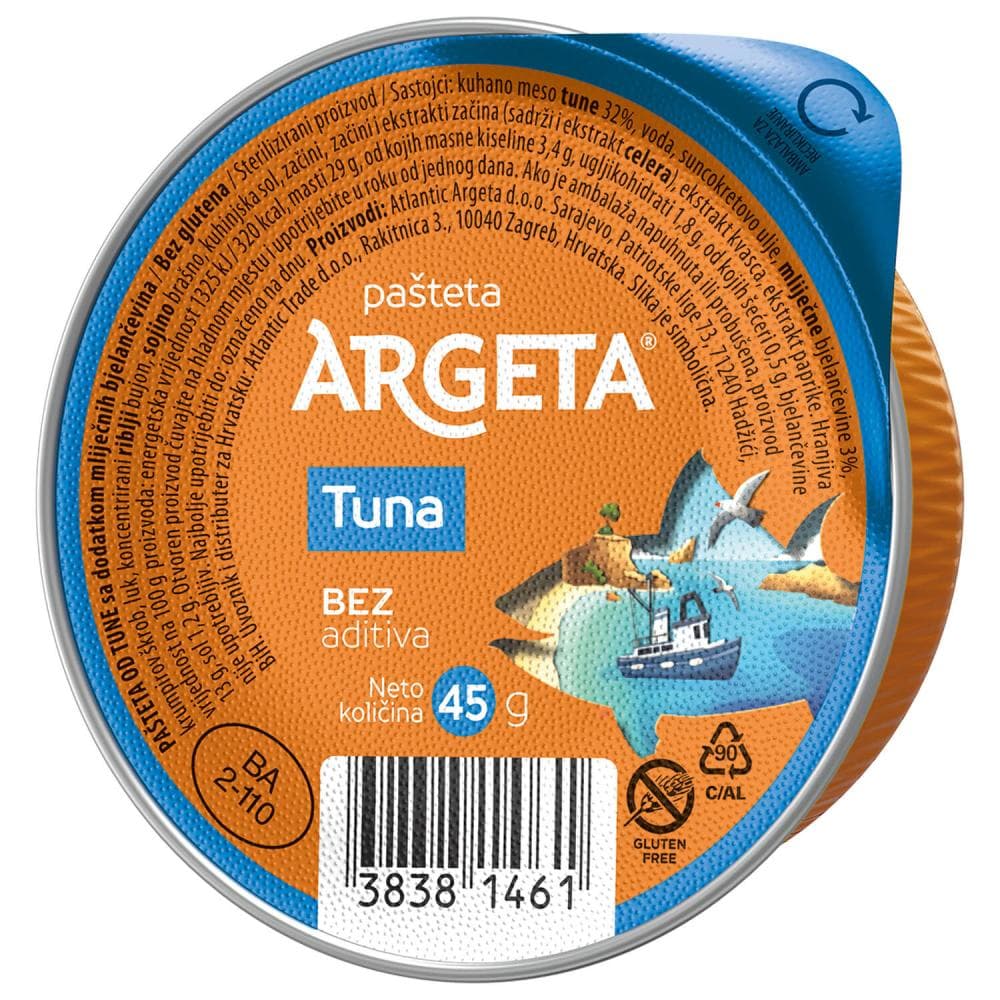 Argeta pašteta tuna 45 g Akcija u trgovini Bakmaz