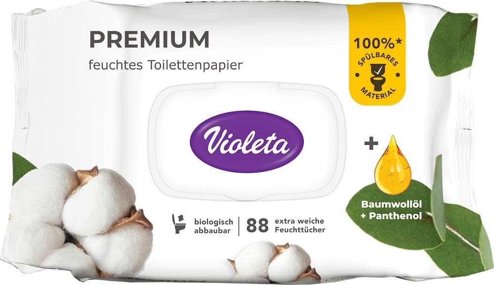 Violeta Premium vlažni toaletni papir 88 kom. Akcija u trgovini Dm