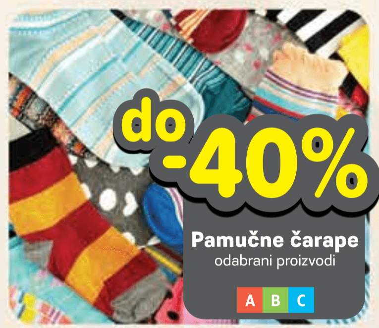 Pamučne čarape Akcija u trgovini Plodine