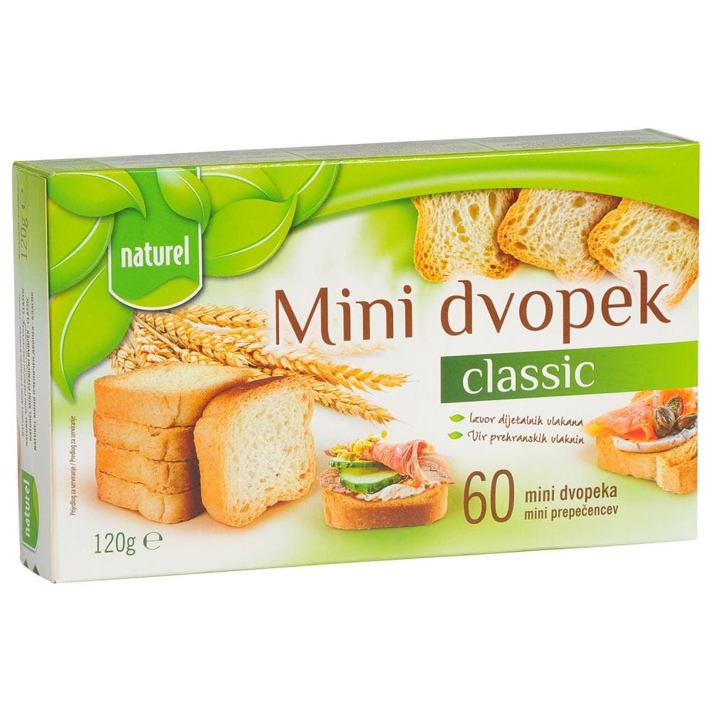 Naturel mini dvopek integralni classic 120 g Akcija u trgovini Studenac