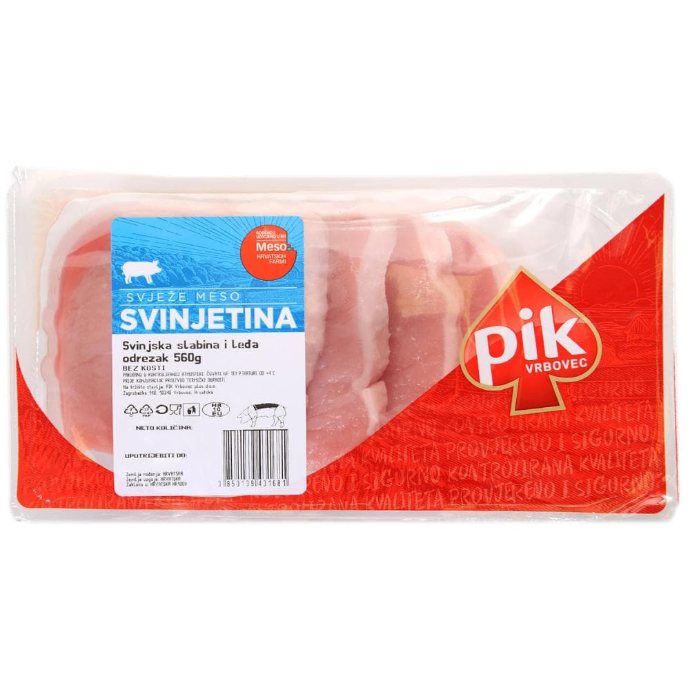 Svinjska slabina i leđa 560g PIK Akcija u trgovini Konzum