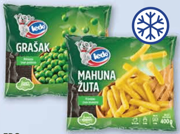 Ledo Mahuna zelena 400 g Akcija u trgovini Studenac