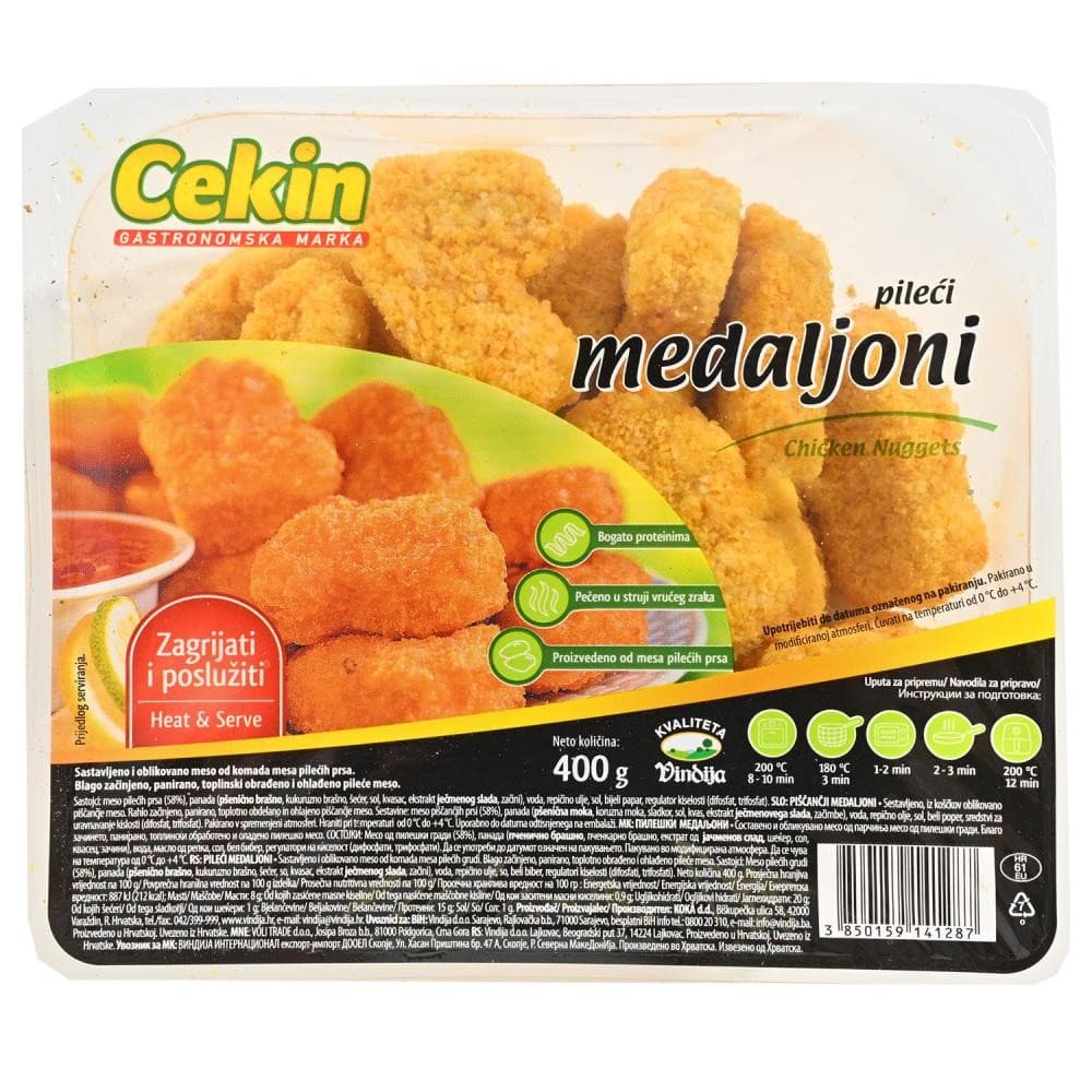 Cekin panirani pileći medaljoni, odresci Vindija 400 g Akcija u trgovini Konzum