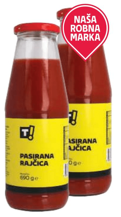 T! Pasirana rajčica 690 g Akcija u trgovini Tommy