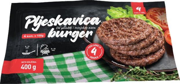 Pljeskavica 400 g Akcija u trgovini Boso