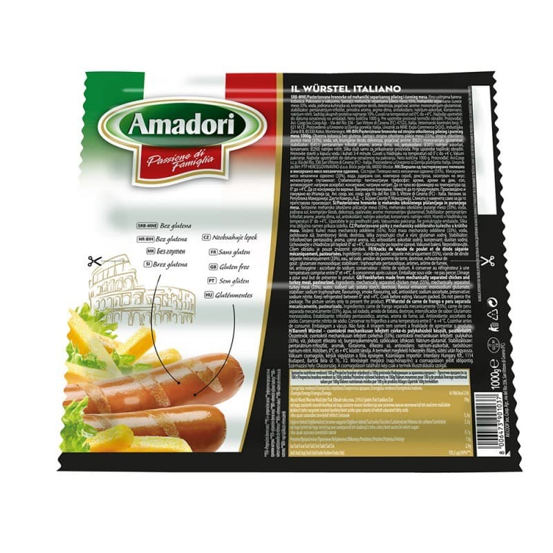 Amadori hrenovke Frankfurter 1000 g Akcija u trgovini Stanić Diskont