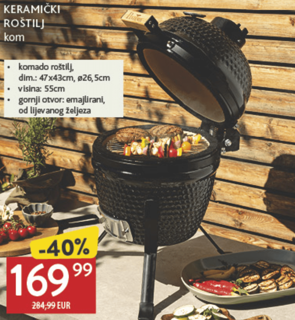 Keramički roštilj kom Akcija u trgovini Konzum