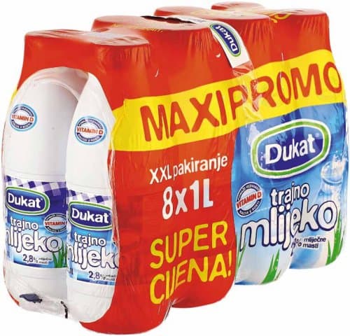 Dukat Trajno mlijeko 8 l Akcija u trgovini Lidl