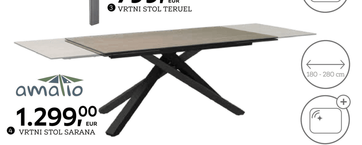Vrtni stol Sarana amalio Akcija u trgovini Lesnina