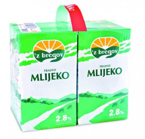 'z bregov trajno mlijeko 4 x 1 L Vindija Akcija u trgovini Tommy