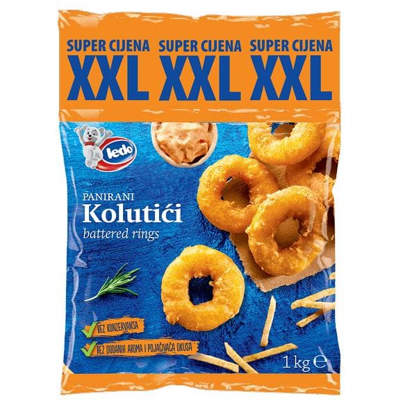 Ledo panirani kolutići lignje 1 kg Akcija u trgovini Konzum